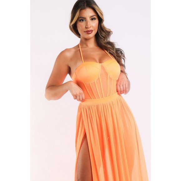 Doublebabyjoy Women Sexy Sheer Mesh 1 Piece Bodysuit Dress See-Through Spaghetti - Picture 2 of 11